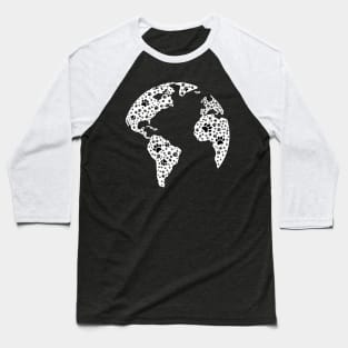 World Atlas Dog Paw Prints Baseball T-Shirt